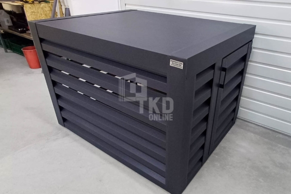 Ogłoszenie - Osłona klimatyzatora – pompy ciepła 90x50x70 cm antracyt – drzwiczki TKD442. Zdjęcie 3