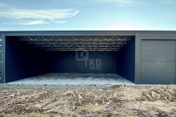 Ogłoszenie - Wiata samochodowa 6x6m Garaż blaszany 2,5x6m wiata 0,5m  brama segmentowa wzmocnienie pod fotowoltaikę TKD438. Zdjęcie 4