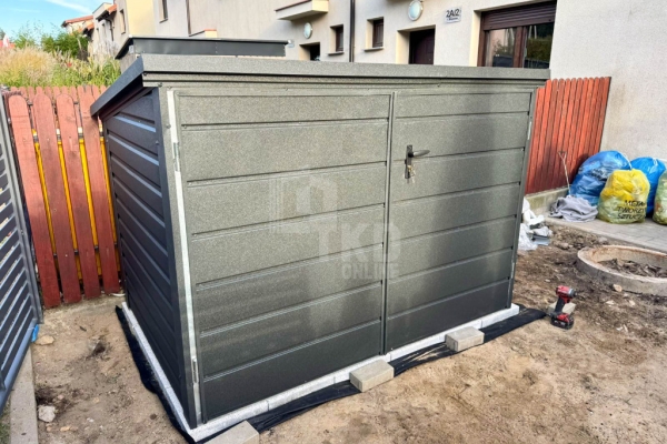 Ogłoszenie - Box rowerowy – schowek Moto-Box 2×1,3m – antracyt TKD451. Zdjęcie 5