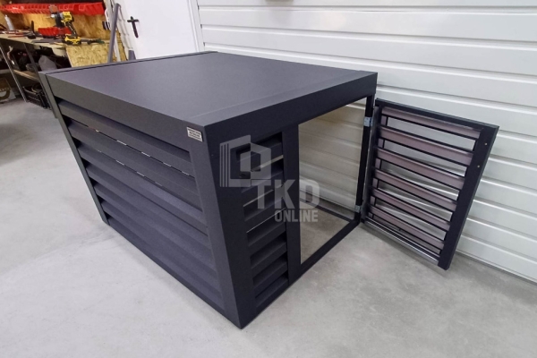 Ogłoszenie - Osłona klimatyzatora – pompy ciepła 90x50x70 cm antracyt – drzwiczki TKD442. Zdjęcie 6