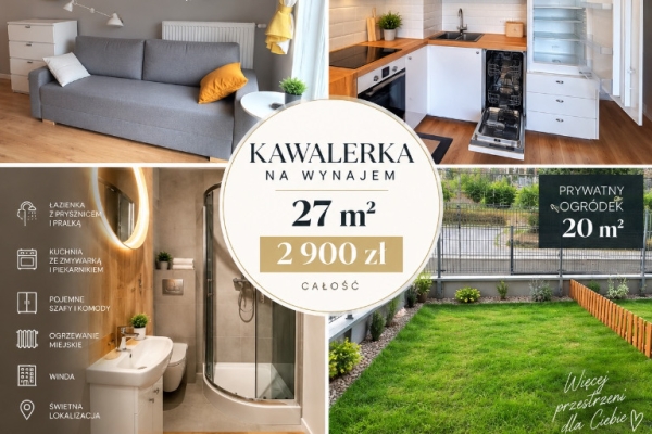 Ogłoszenie - 1pok, 27met, okolice Daszyńskiego OGRÓD (Wrocław). Zdjęcie 1