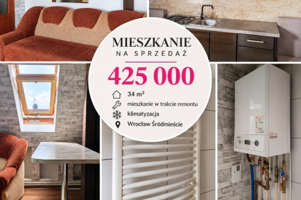 Ogłoszenie - 2pok, 33met, Okolice Szewskiej KOMÓRKA (Wrocław). Zdjęcie 1