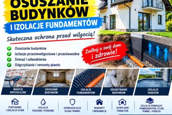 Ogłoszenie - Osuszanie i izolowanie fundamentów, piwnic - remonty. Zdjęcie 4