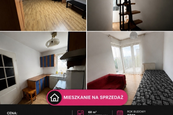 Ogłoszenie - 3pok, 67met, Okolice Reja 2 POZIOMY/BALKON/KOMÓRKA (Wrocław). Zdjęcie 1