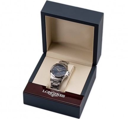 Ogłoszenie - Longines Mens Elegant Diamond Set Black Dial Two Colour Bracelet Watch L4.809.3.57.7. Zdjęcie 3