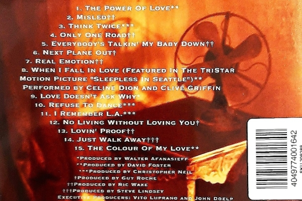 Ogłoszenie - ⭐⭐⭐Polecam Wspaniały Album CD CELINE DION -Album The Colour Of My Love. Zdjęcie 2