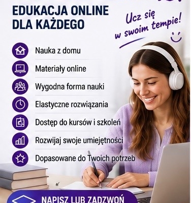 Ogłoszenie - Telenauka – edukacja online dla każdego. Zdjęcie 1