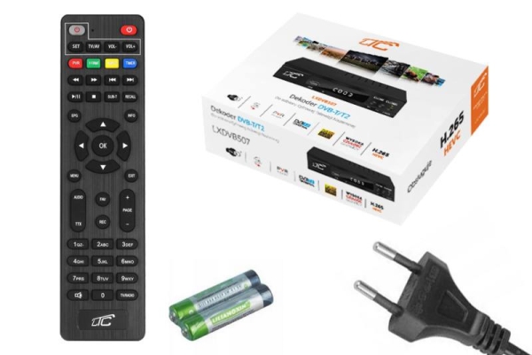 Ogłoszenie - Tuner DVB-T-2 LTC TV naziemnej DVB507 z pilotem programowalnym H.265 dekoder do telewizora. Zdjęcie 2