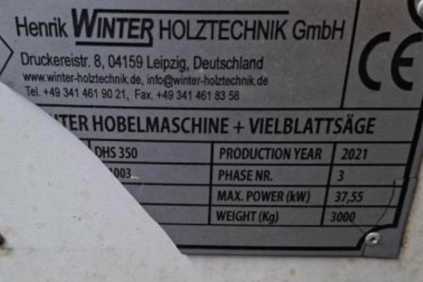 Ogłoszenie - Strugarka dwustronna z wielopiłą WINTER DHS 350. Zdjęcie 2