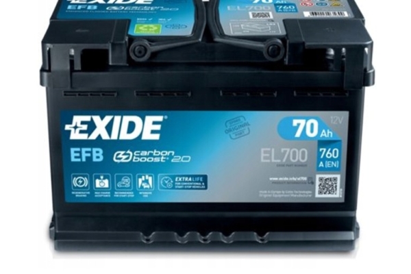 Ogłoszenie - Akumulator EFB 70Ah 760A Exide EL700. Zdjęcie 1