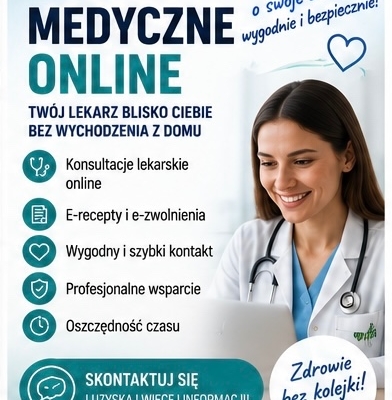 Ogłoszenie - Usługi medyczne online – wygodnie i bez wychodzenia z domu. Zdjęcie 1