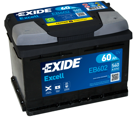 Ogłoszenie - Akumulator 60Ah 540A Exide Excell EB602. Zdjęcie 1