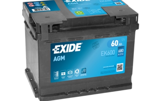 Ogłoszenie - Akumulator AGM 60Ah 680A Exide EK600. Zdjęcie 1