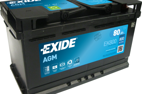 Ogłoszenie - Akumulator AGM 80Ah 800A Exide EK800. Zdjęcie 1