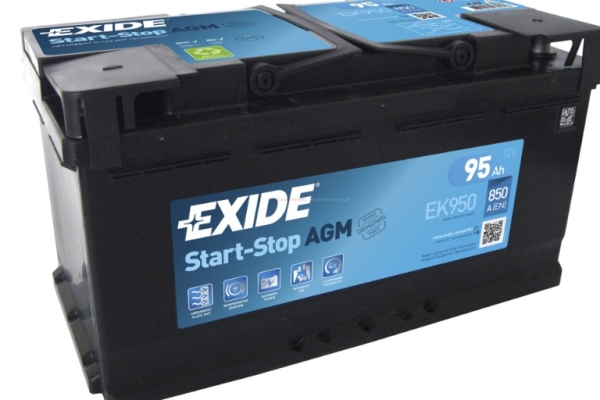 Ogłoszenie - Akumulator AGM 95Ah 850A Exide EK950. Zdjęcie 1