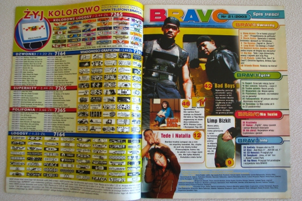 Ogłoszenie - Magazyn Bravo, Bravo Girl 2003 r. z dodatkami i plakatami. Zdjęcie 3