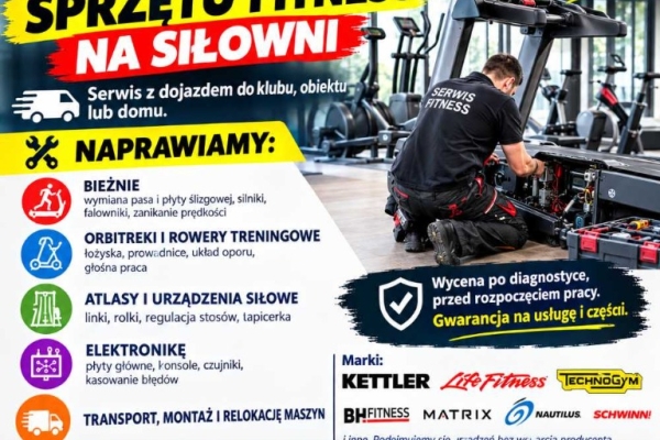 Ogłoszenie - Naprawa sprzętu fitness na siłowni Piaseczno - kluby, osiedla i domowe siłownie. Zdjęcie 1