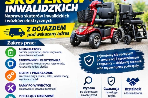 Ogłoszenie - Serwis skuterów inwalidzkich Konstancin-Jeziorna - naprawa z dojazdem. Zdjęcie 2