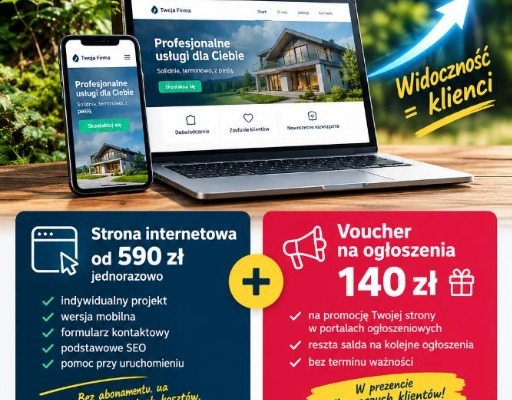 Ogłoszenie - Zaprojektujemy stronę i od razu wypuścimy ją w świat | projekt wstępny gratis. Zdjęcie 1