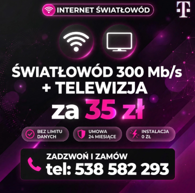 Ogłoszenie - Internet światłowodowy + TV Gratis. Zdjęcie 1