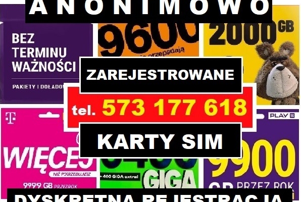 Ogłoszenie - ZAREJESTROWANE KARTY SIM polskie startery telefoniczne prapaid Orange Plus Play T-mobile czeskie SIM. Zdjęcie 1