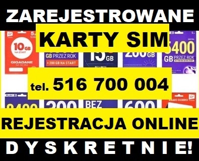 Ogłoszenie - Gotowe KARTY SIM prepaid Słupsk Aktywne ZAREJESTROWANE KARTY SIM polskie startery telefoniczne. Zdjęcie 1