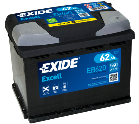 Ogłoszenie - Akumulator 62Ah 540A Exide Excell EB620. Zdjęcie 1
