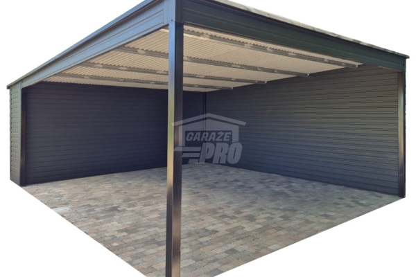 Ogłoszenie - Wiata samochodowa CarPort 6x6 - rynna - dach spad w tył  GP662. Zdjęcie 1