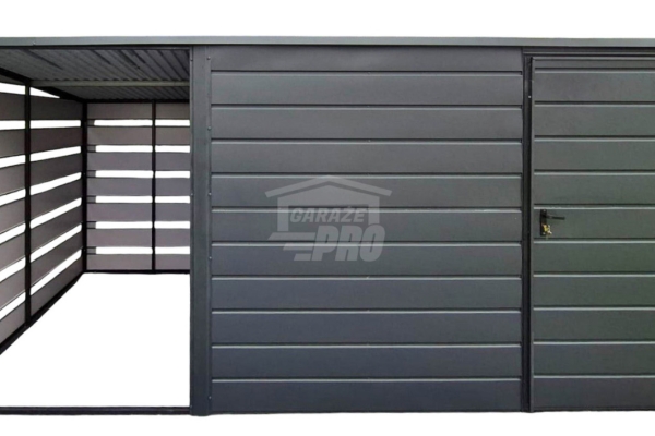 Ogłoszenie - Schowek - domek ogrodowy 3x2 - wiata 1,5x2 - drzwi - okno - antracyt - dach spad w tył GP666. Zdjęcie 1
