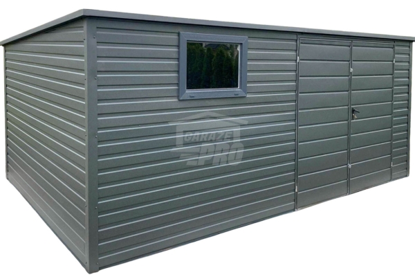 Ogłoszenie - Schowek - Domek Ogrodowy 4,5x3m -  Drzwi  - okno - antracyt - dach spad w tył  GP701. Zdjęcie 1