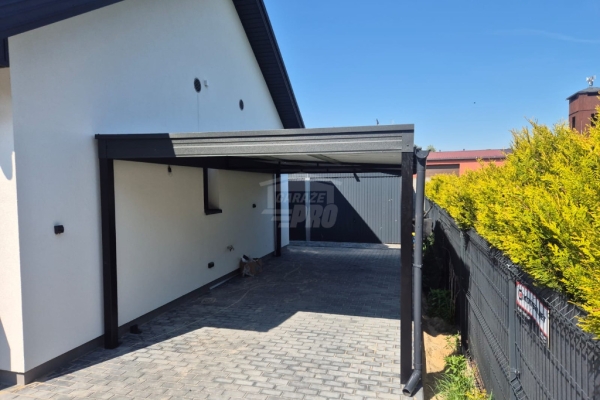 Ogłoszenie - Wiata samochodowa - Carport 3x6m - dach spad w bok  - ukryty spadek GP720. Zdjęcie 3