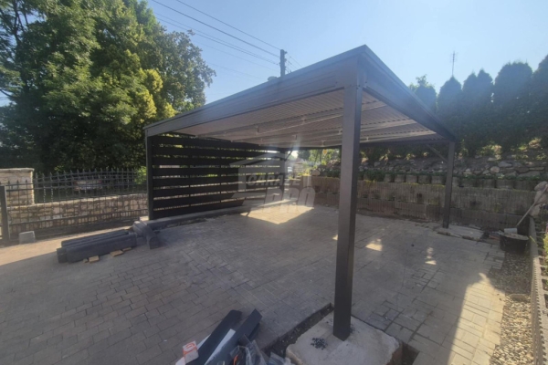 Ogłoszenie - Wiata samochodowa CarPort 5,5x5m - antracyt - dach spad w tył  GP699. Zdjęcie 2