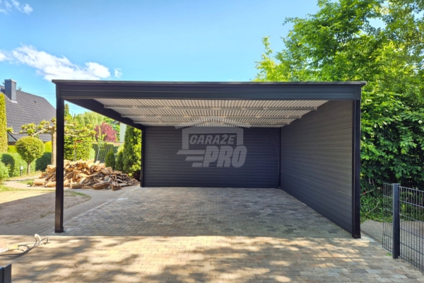 Ogłoszenie - Wiata samochodowa CarPort 6x6 - rynna - dach spad w tył  GP662. Zdjęcie 5