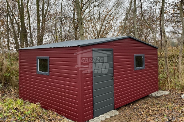 Ogłoszenie - Schowek - Domek ogrodowy 5x4m - drzwi - Antracyt - wiśnia - 2x okna Dach dwuspadowy GP669. Zdjęcie 4