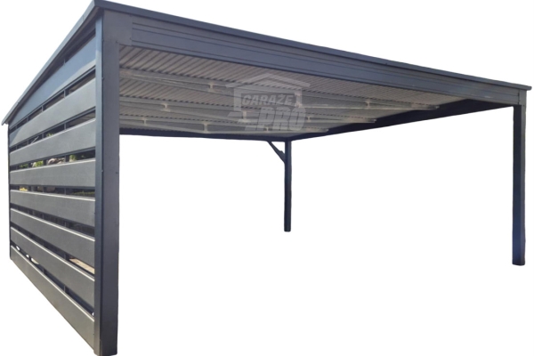 Ogłoszenie - Wiata samochodowa CarPort 5,5x5m - antracyt - dach spad w tył  GP699. Zdjęcie 1