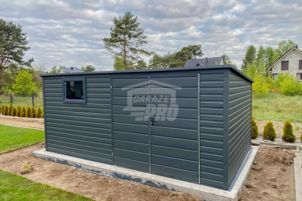 Ogłoszenie - Schowek - Domek Ogrodowy 4,5x3m -  Drzwi  - okno - antracyt - dach spad w tył GP660. Zdjęcie 3