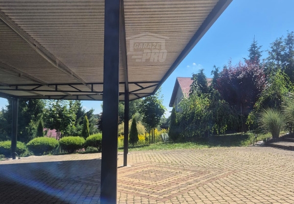 Ogłoszenie - Wiata samochodowa CarPort 8x5 m + wypust dachu 1m - spad w tył - rynny GP721. Zdjęcie 3