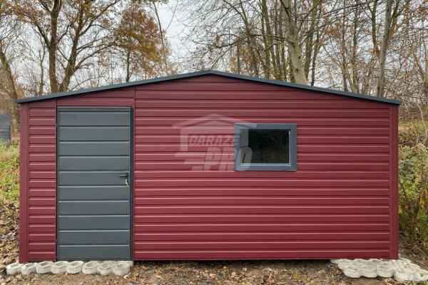 Ogłoszenie - Schowek - Domek ogrodowy 5x4m - drzwi - Antracyt - wiśnia - 2x okna Dach dwuspadowy GP669. Zdjęcie 3