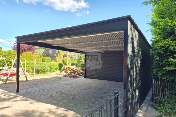Ogłoszenie - Wiata samochodowa CarPort 6x6 - rynna - dach spad w tył  GP662. Zdjęcie 3