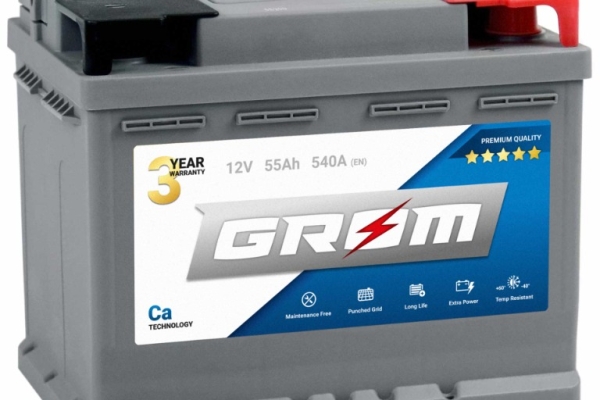 Ogłoszenie - Akumulator 55Ah 540A Grom. Zdjęcie 1