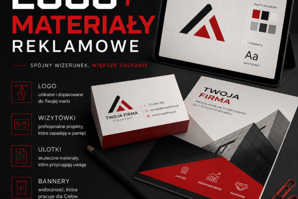 Ogłoszenie - Logo i materiały reklamowe dla Twojej firmy. Zdjęcie 1