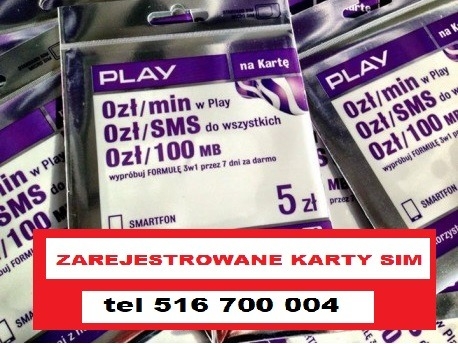 Ogłoszenie - Polskie karty SIM Zarejestrowane SIMy karty prepaid zdalna Rejestracja kart Online Sosnowiec. Zdjęcie 1