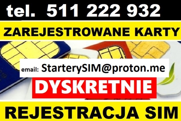 Ogłoszenie - Zarejestrowana karta SIM anonimowy starter telefoniczny polski do komórki esim Gorzów Wielkopolski. Zdjęcie 1
