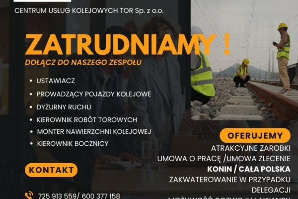 Ogłoszenie - Monter nawierzchni kolejowej [K/M]. Zdjęcie 2