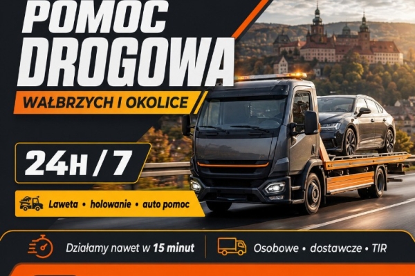 Ogłoszenie - Szukasz pomocy drogowej w Wałbrzychu? AERA dojedzie nawet w 15 minut. Zdjęcie 1