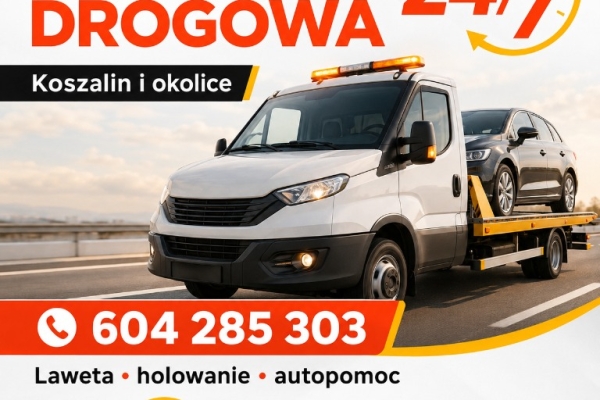 Ogłoszenie - Pomoc drogowa 24h Koszalin – Okuniewicz Transport. Zdjęcie 1