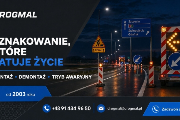 Ogłoszenie - Oznakowanie dróg – Drogmal. Zdjęcie 1