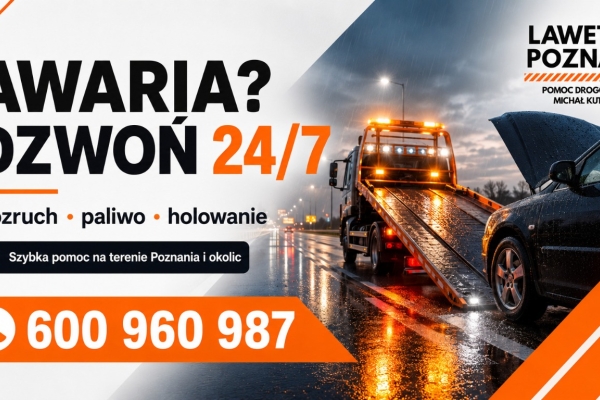 Ogłoszenie - Laweta Poznań - szybka pomoc 24/7. Zdjęcie 1