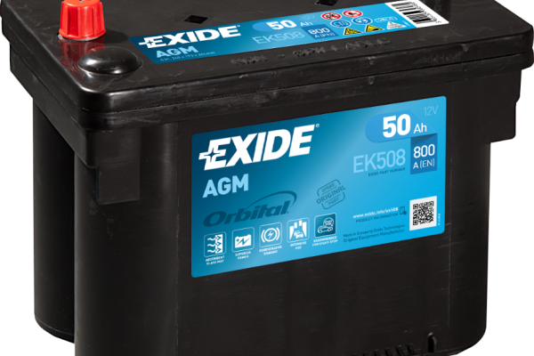 Ogłoszenie - Akumulator AGM 50Ah 800A Exide EK508. Zdjęcie 1
