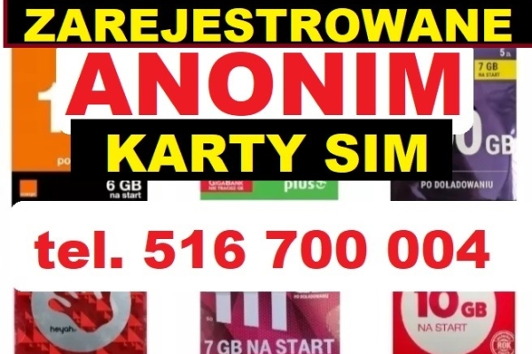 Ogłoszenie - ZAREJESTROWANE KARTY SIM startery komórki prepaidy działające KARTY SIM Elbląg. Zdjęcie 1